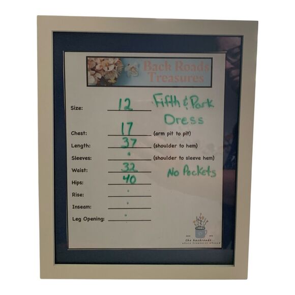 FIFTH & PARK Dress SZ 12 Navy & Beige Gold Floral Lace Sheath Dressy Cocktail - Picture 12 of 12